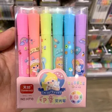 Highlighter Pen Set with Stamp